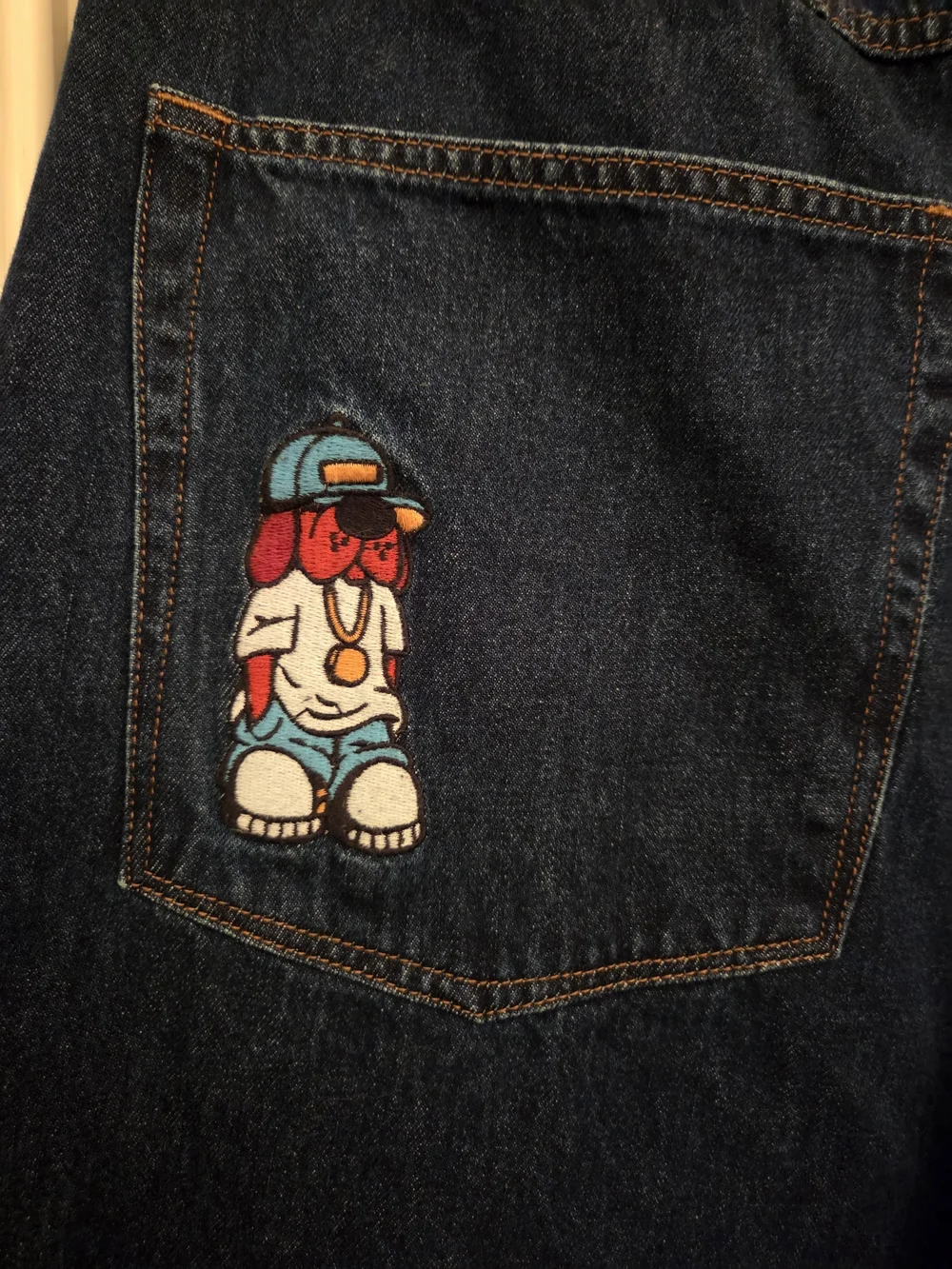 Mens Empyre Baggy Dark Wash Jeans Size 33